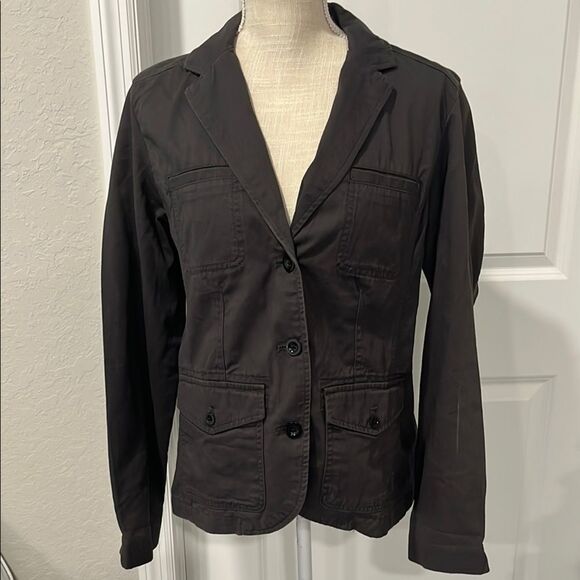Eddie Bauer Legendwash  Black Blazer Jacket with Notched Lapels - Picture 1 of 11